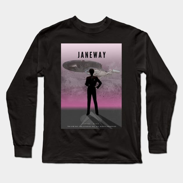 Captain Janeway Long Sleeve T-Shirt by Rykker78 Artworks